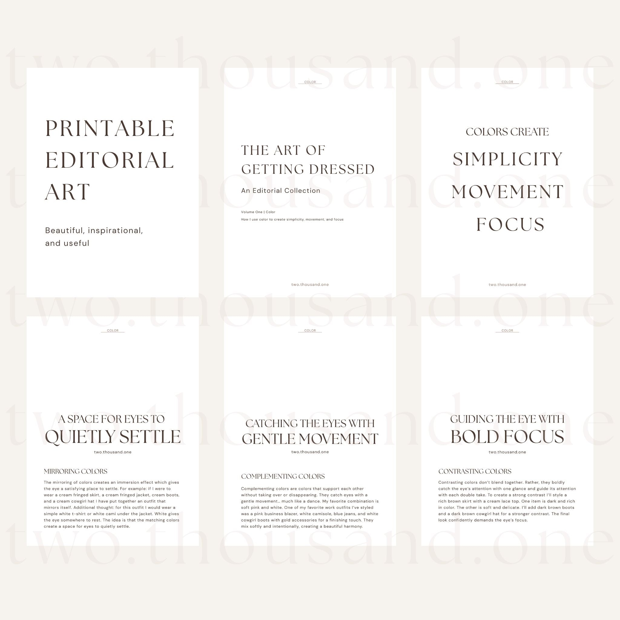 The Art of Getting Dressed | Printable Editorial Art